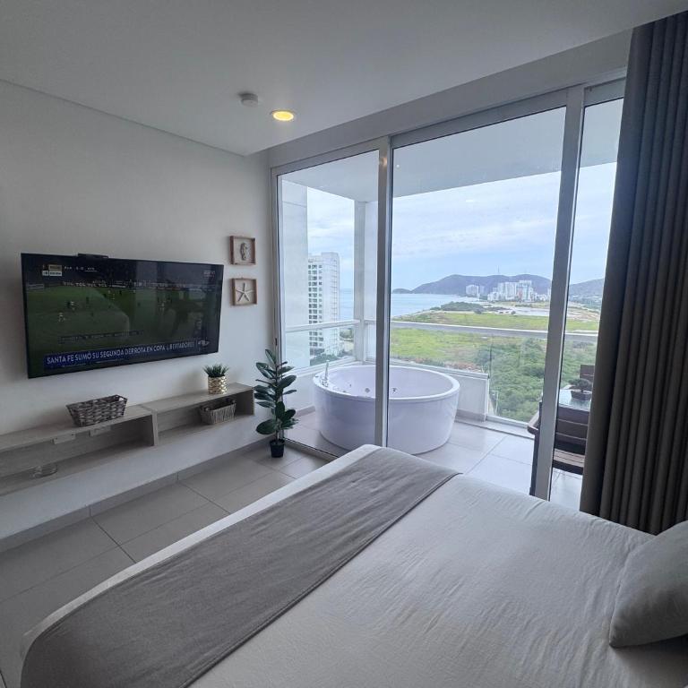 Suite con Lujoso Jacuzzi, Piso 14 y vista al mar - Apartamento de 1 dormitorio - 27