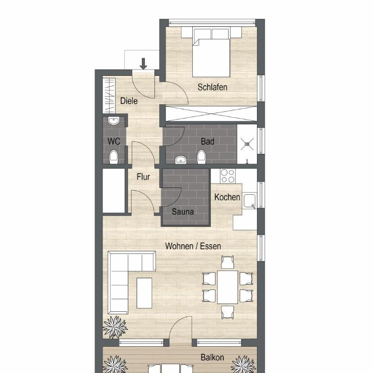Panoramablick mit Balkon, große Sauna, Alpenjuwel 2 Oberstdorf - Apartment mit 1 Schlafzimmer - 20