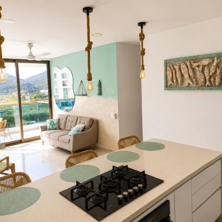 SAMARIA CLUB DE PLAYA by Santa Marta Playa Resort, Preciosos Apartamentos en el sector exclusivo de Pozos Colorados - Apartamento de 3 dormitorios - 6