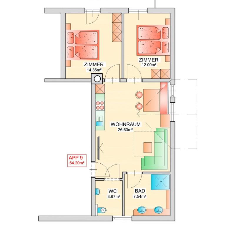 Appartementhaus Renate - Deluxe Apartment mit Balkon - 11