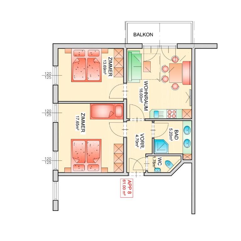 Appartementhaus Renate - Superior Apartment mit Balkon - 9