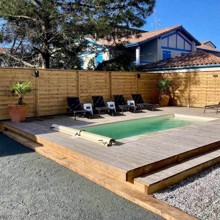 Villa 5 ch 10 personnes Loustau, Capbreton plage - Villa avec Piscine Privée - 3