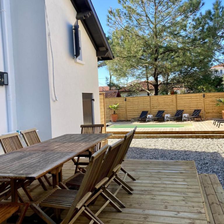 Villa 5 ch 10 personnes Loustau, Capbreton plage - Villa avec Piscine Privée - 15
