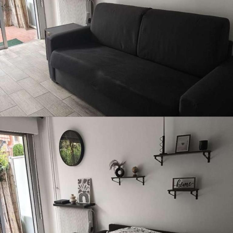 Home2Sea - Piscine, Jardin, studio cabine, 1 canapé lit convertible 2 ADULTES, 1 lit superposé triple 3 ENFANTS ou ADOS - Appartement 1 Chambre - 6