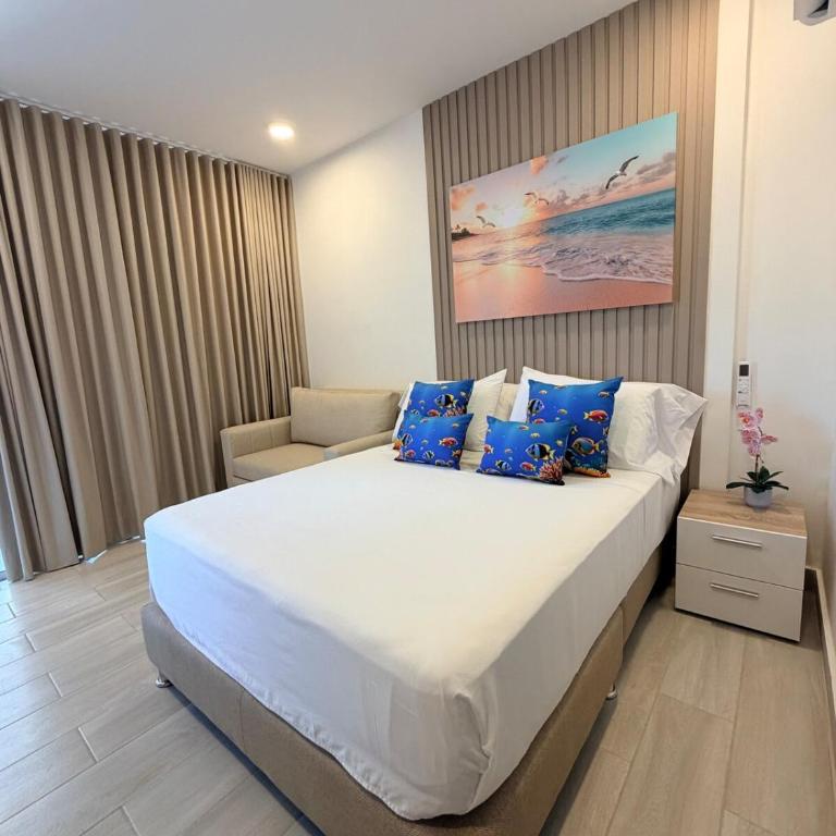Santa Marta Paradise Donde el Océano es tu Vecino Terraz - One-Bedroom Apartment with Sea View and Terrace - 12