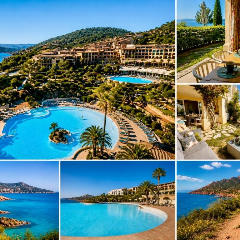 Village Cap Estérel pierre et vacances Appartement en Rez de Jardin vue Mer -Plages -Parcs Aquatique - Animations -5 piscines dont une chauffée au 01-Novembre -Parking -Climatisation -Formule Club - Appartement 1 Chambre avec Vue sur la Mer et Terrasse - 1