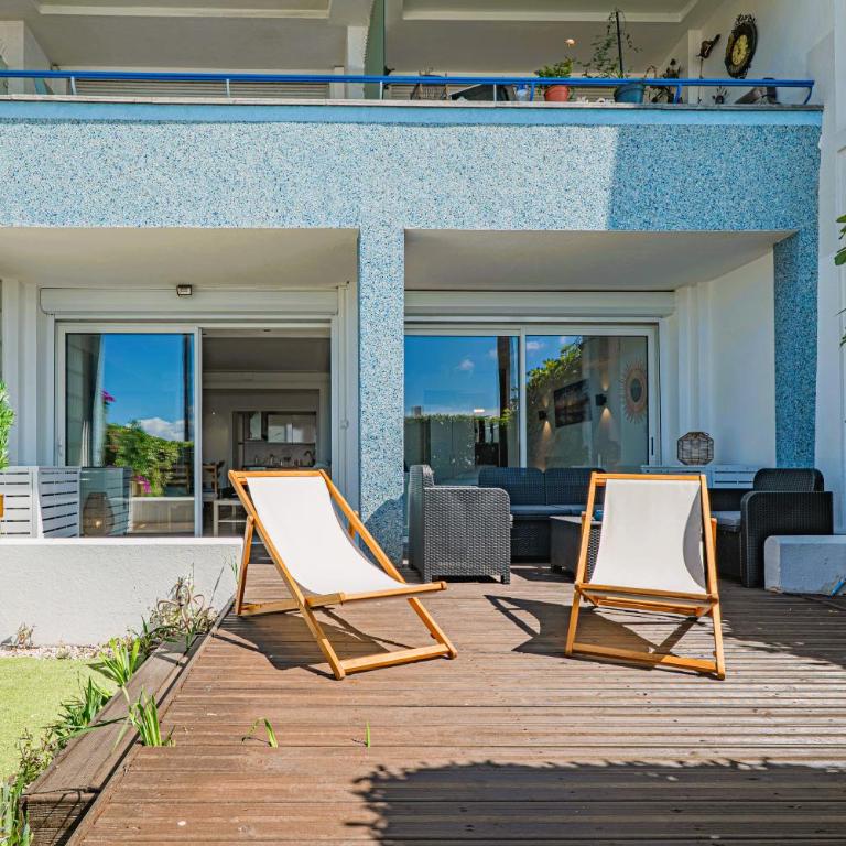 Exclusive Seafront Gem - Direct Beach Access - Terrace - Private parking - 8 people - Juan-les-Pins - Appartement 2 Chambres - 6