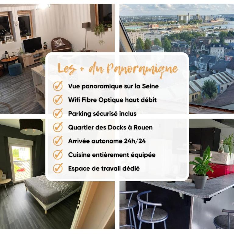 Rouen : Vue panoramique sur la seine avec parking - Appartement Supérieur - 24