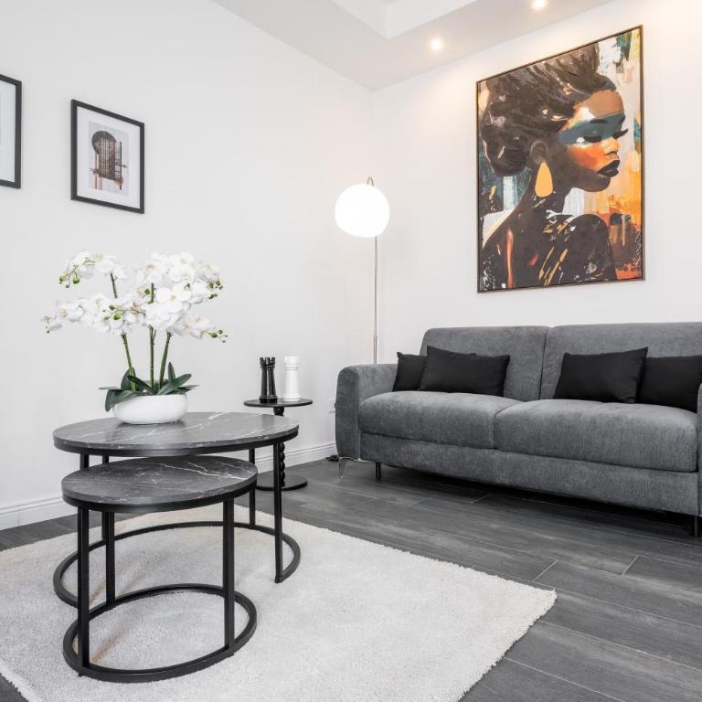 Black and White Apartment - Appartamento con doccia - 2
