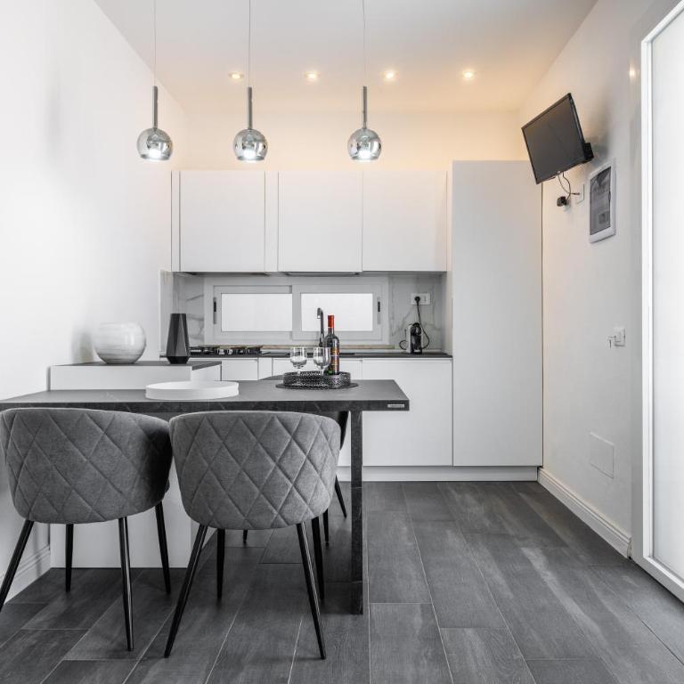 Black and White Apartment - Appartamento con doccia - 7