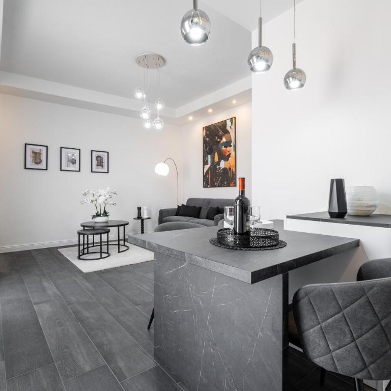 Black and White Apartment - Appartamento con doccia - 6