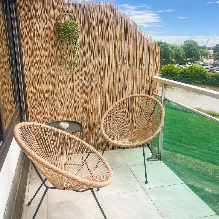 La Rive - Vue panoramique, climatisation, parking, terrasse, centre ville et thermes à pied - Appartement 1 Chambre - 14