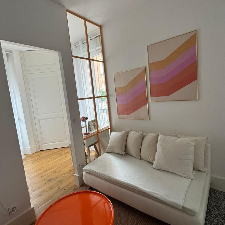Orange Pastel - Parking gratuit - T2 cosy proche gare, GEM, Palais de justice - Apartment mit 1 Schlafzimmer - 3