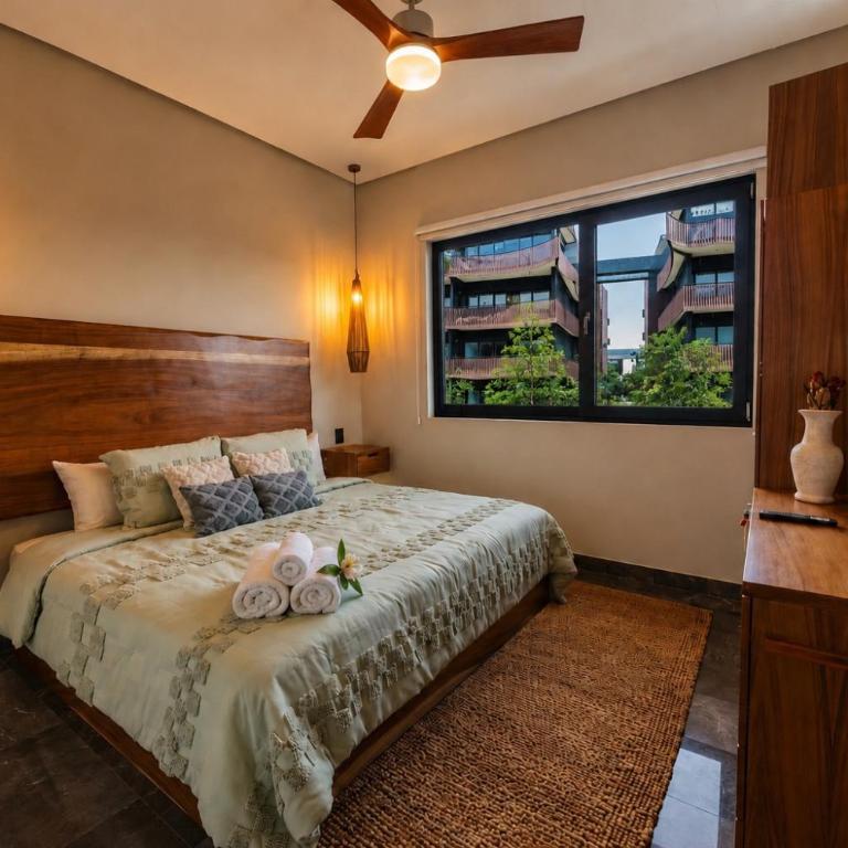 Jungle Guardian - Rooftop Pool & Beach Club in Zona Hotelera Tulum - Two-Bedroom Apartment with Balcony - 8