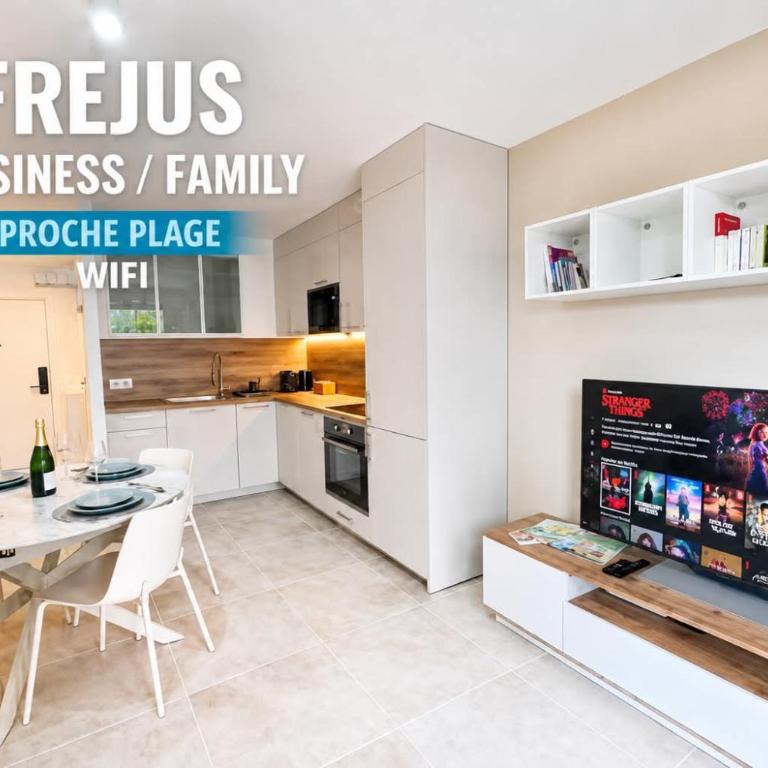 Refuge des Plages-T3 neuf climatisé - Terrasse Sud - proche mer et port à Fréjus - Two-Bedroom Family Apartment - 12