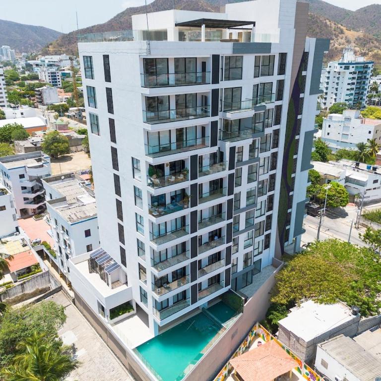 Apto moderno a pasos de la playa Rodadero - One-Bedroom Apartment - 7