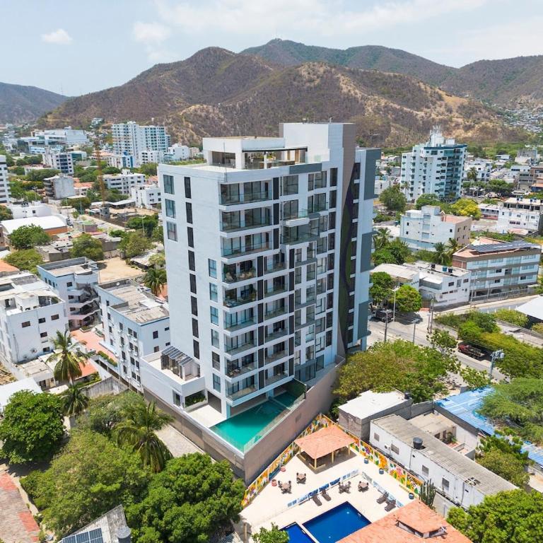 Apto moderno a pasos de la playa Rodadero - One-Bedroom Apartment - 19