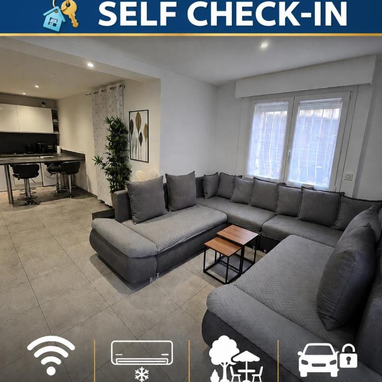 Monaco-beach 20min ground floor parking airconditioning wifi - Maison 2 Chambres - 1