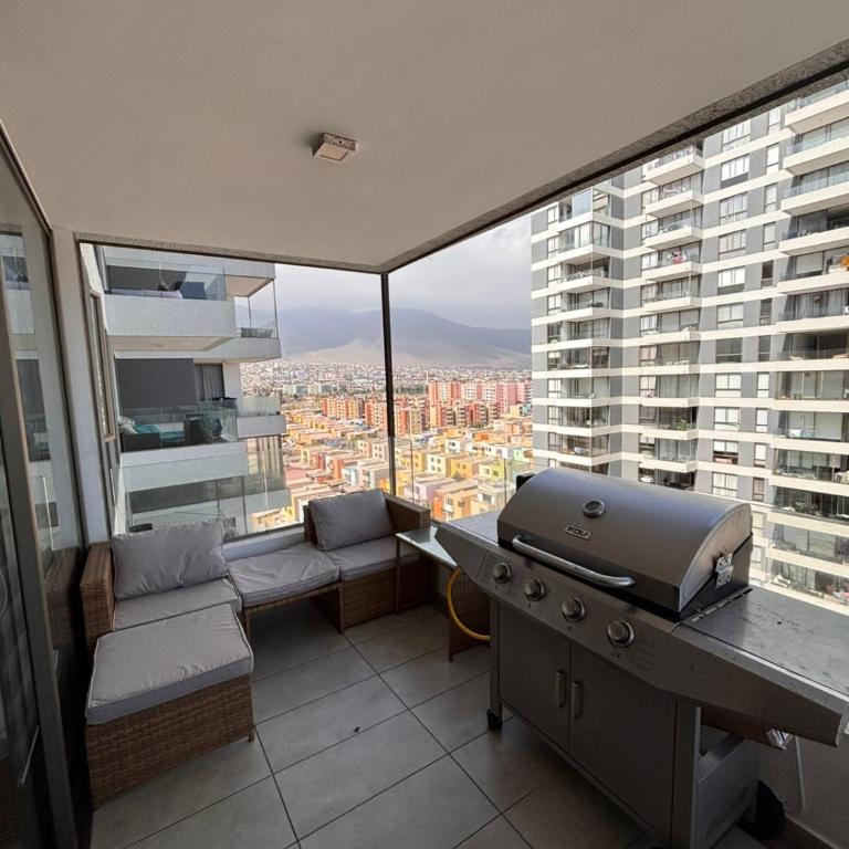 Departemento 2D2B - Full Equipado - Exponor 2026 a 10 min - Apartamento de 2 dormitorios con balcón y vistas al mar - 5
