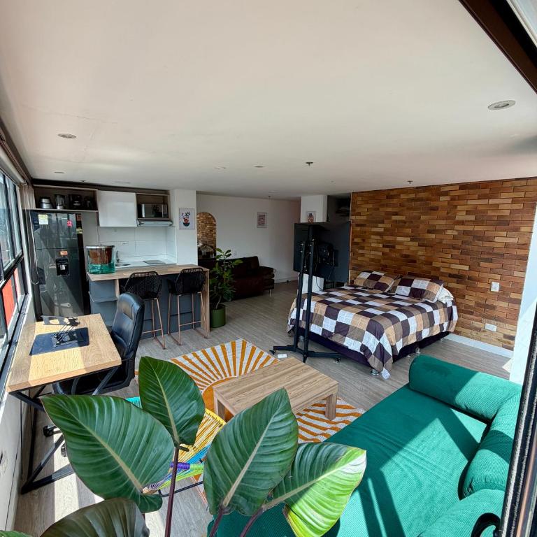 Loft & Terraza Vista Cerros Capitalinos Chapinero Central - Apartamento de 1 dormitorio - 5