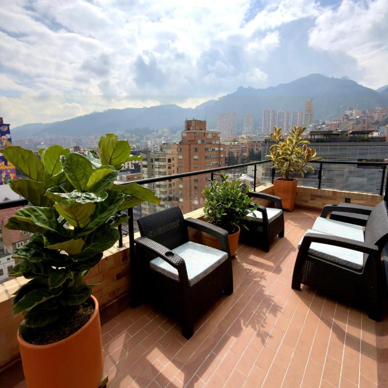 Loft & Terraza Vista Cerros Capitalinos Chapinero Central - Apartamento de 1 dormitorio - 18