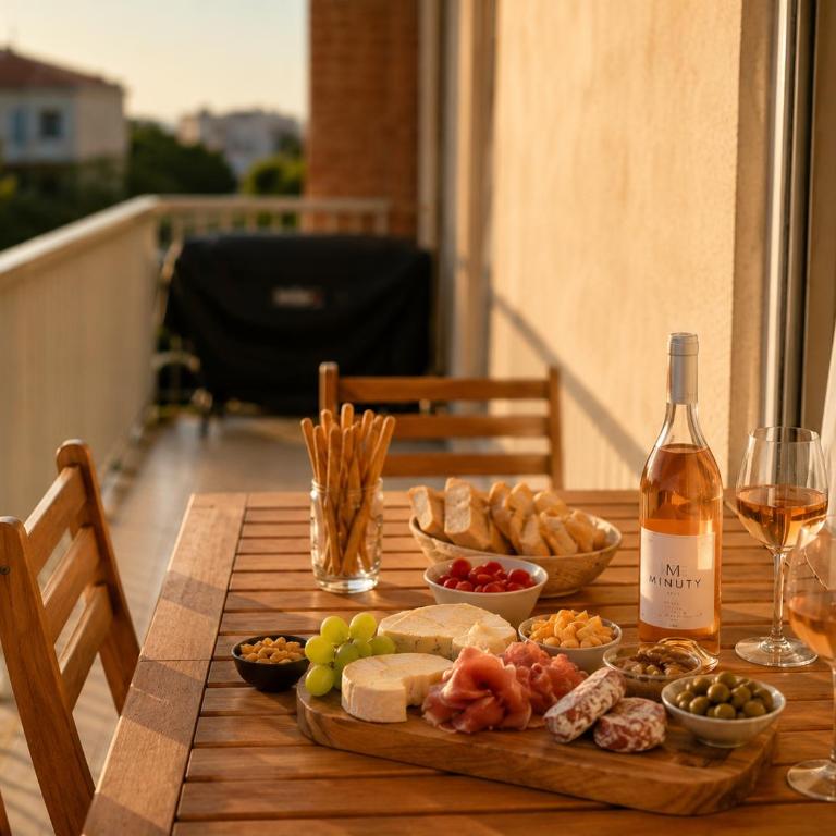 Brise Marine - Appartement 2 chambres avec balcon, vue mer & parking privé à 30 m de la plage - Appartement 2 Chambres avec Balcon et Vue sur la Mer - 16