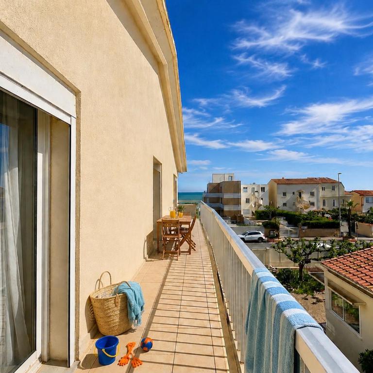 Brise Marine - Appartement 2 chambres avec balcon, vue mer & parking privé à 30 m de la plage - Appartement 2 Chambres avec Balcon et Vue sur la Mer - 2