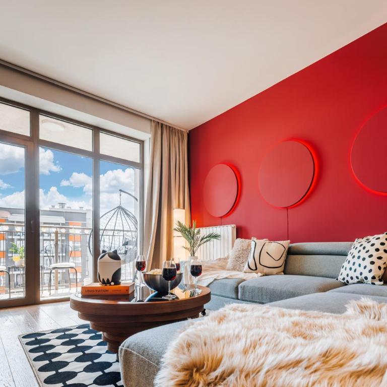 WF Pulse Riverview with Terrace and Free Parking - Two-Bedroom Deluxe Apartment with Balcony - 1