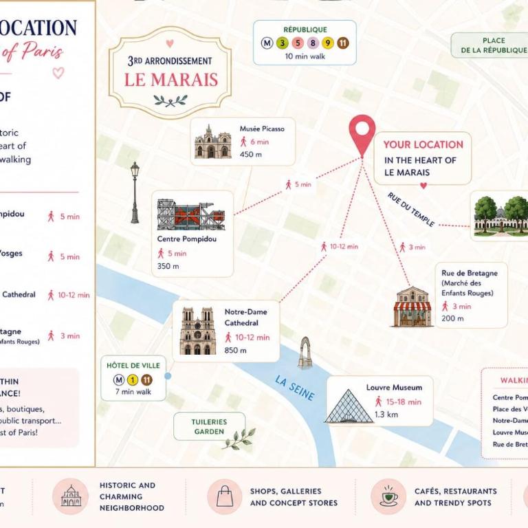 Le Marais Paris - 3 bedrooms, 2 Bathrooms, 2WC - Three-Bedroom Apartment - 8
