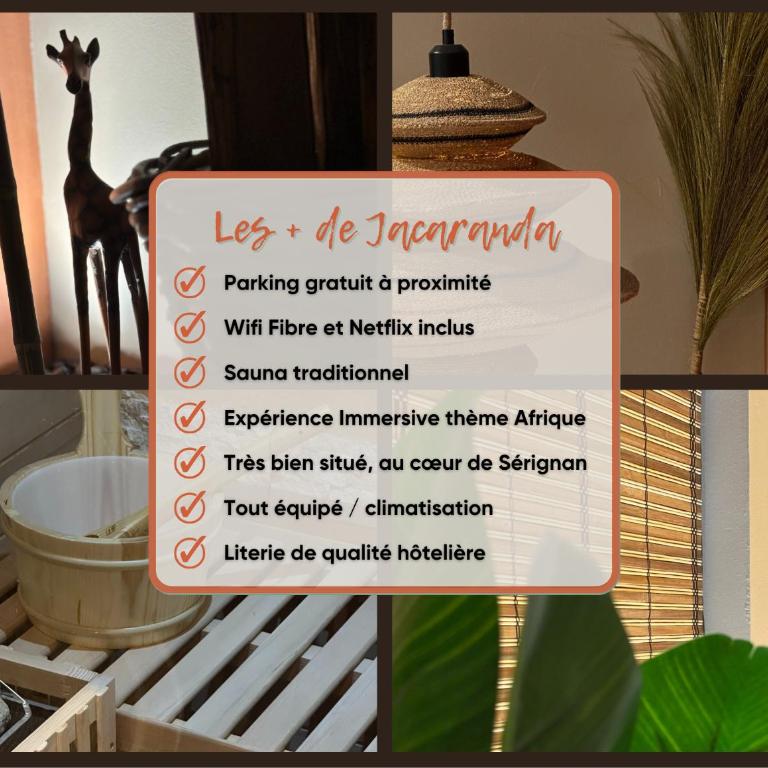 Le Jacaranda - Suite africaine - Sauna & Netflix - One-Bedroom Apartment - 3