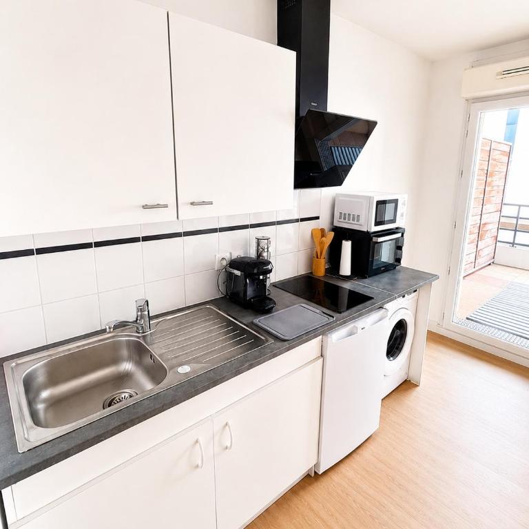 Appartement bassin d Arcachon avec balcon et parking - Monolocale con Divano-Letto - 6