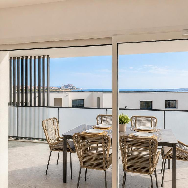 Appartement T2 dans une résidence avec piscine - Appartamento con 1 Camera da Letto, Vista Mare e Terrazza - 8