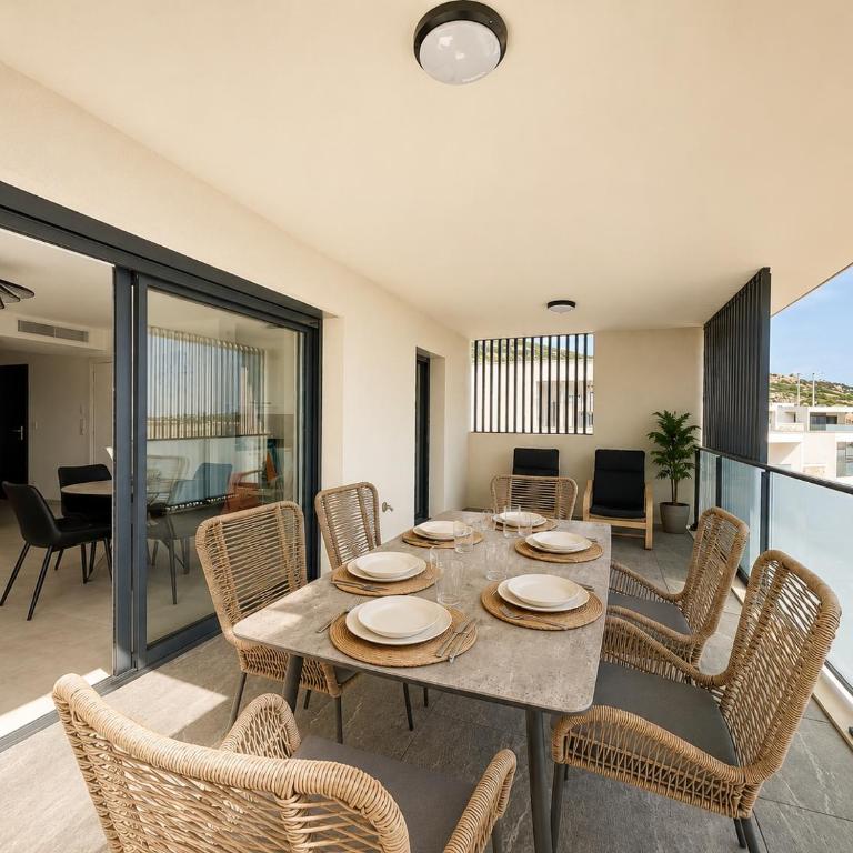 Appartement T2 dans une résidence avec piscine - Appartamento con 1 Camera da Letto, Vista Mare e Terrazza - 9