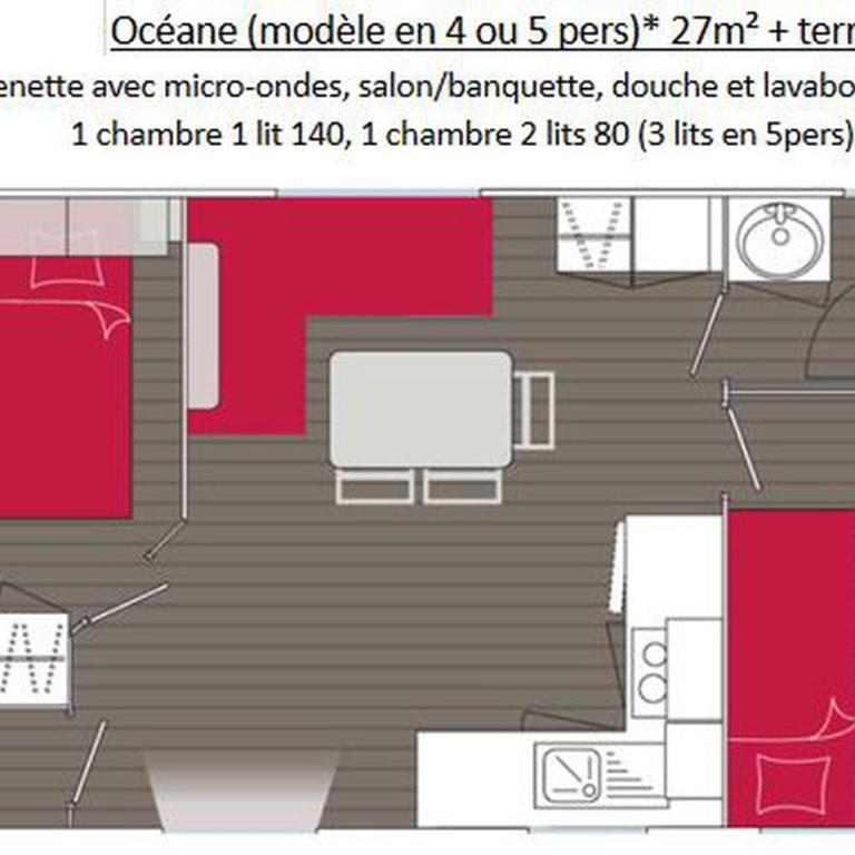 Mobil home pour 5 pers., animaux OK - API-1-52-2382 - Mobilheim - 8