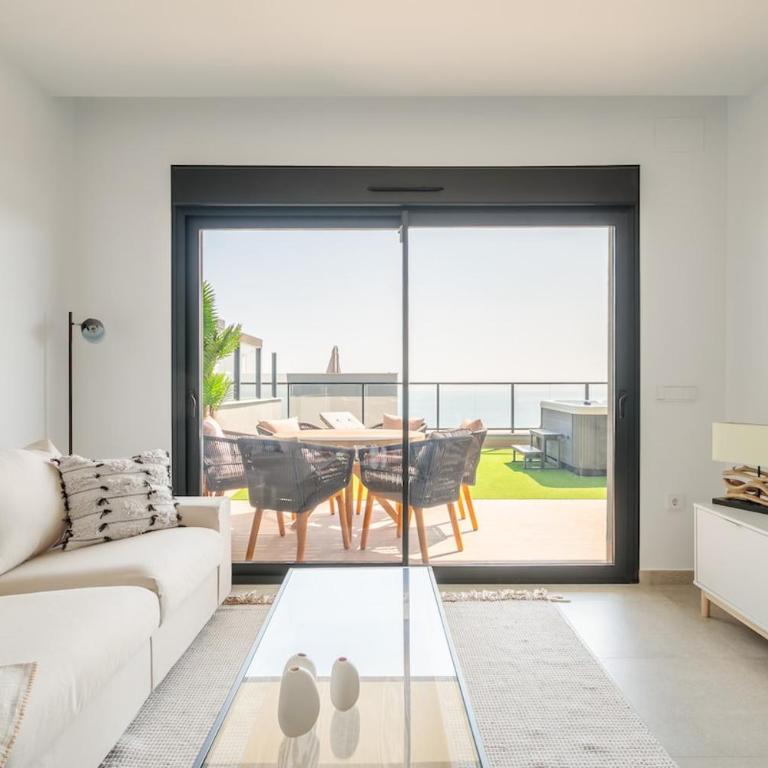 Sea View, Private jacuzzi, Pool, 15 min airport - Two-Bedroom Apartment - 12