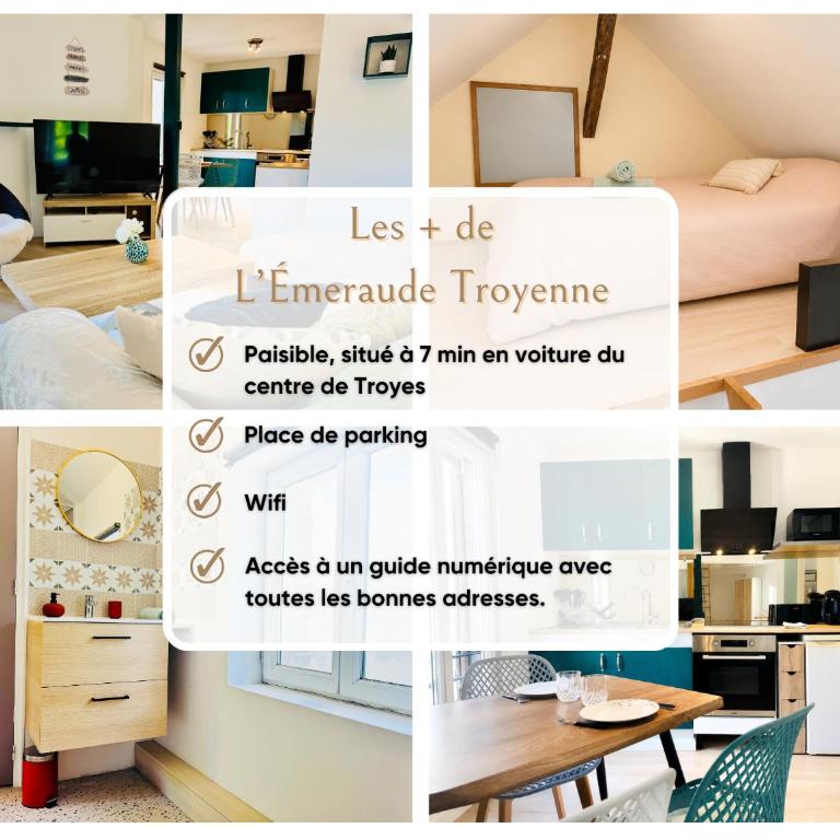 L'Émeraude Troyenne - Wifi & Lave linge - Paisible - Apartment mit 1 Schlafzimmer - 2
