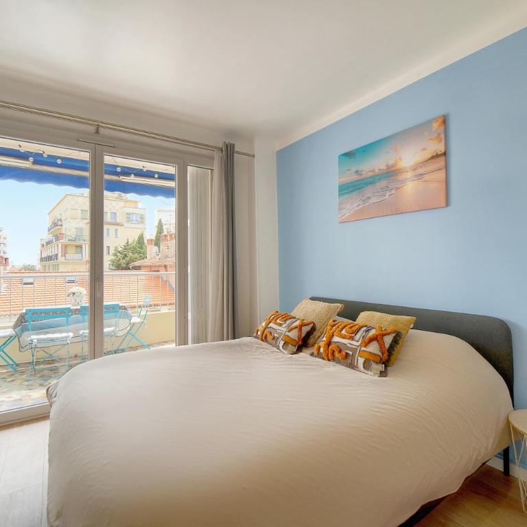 FRGK 'Wilson Palace' AC WIFI FIBRE Terrasse 5min des Plages - Studio Apartment with Balcony - 13