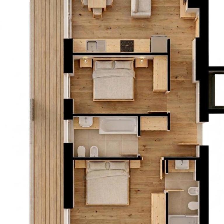 Ciasa Verena - Appartamento Deluxe con 2 Camere da Letto e Balcone - 13