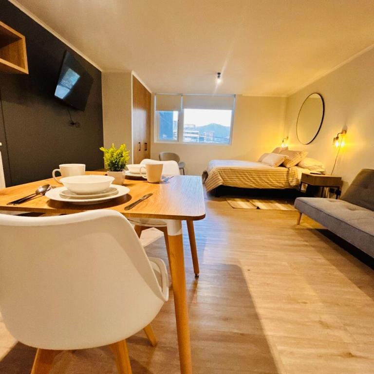 Moderno Depto cómodo y con Wifi - Frente al Metro - Apartamento de 1 dormitorio - 14