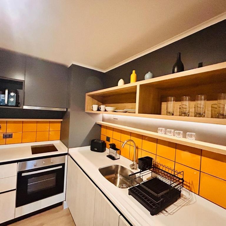 Moderno Depto cómodo y con Wifi - Frente al Metro - Apartamento de 1 dormitorio - 16