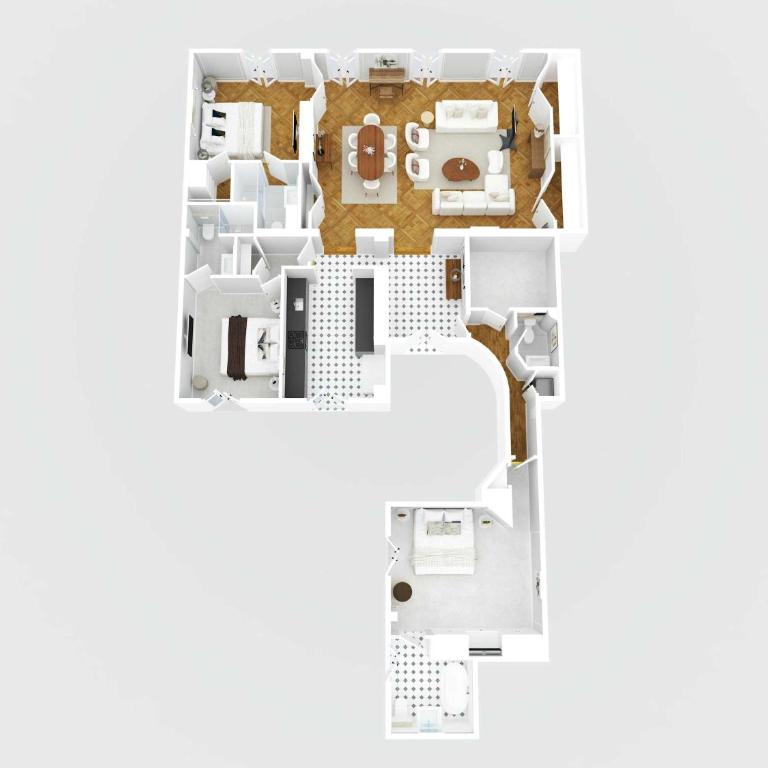 Arc de Triomphe Luxury 3 Bed 3,5 Bath - Three-Bedroom Apartment - 1
