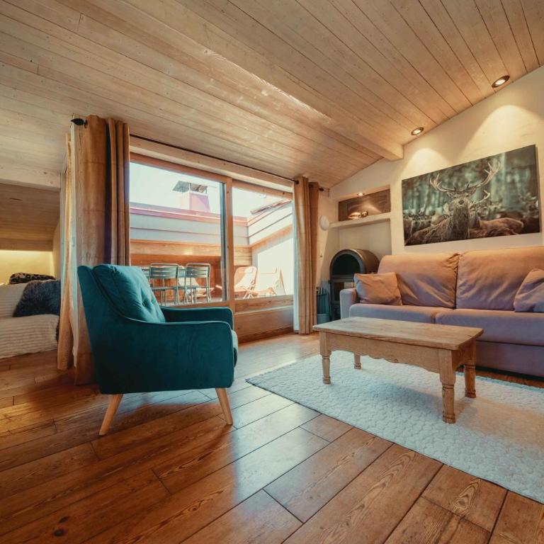 Appartement 71m2 près de Megève, à 200m télécabine la Princesse, local à ski, 2 chambres, parking couvert - Appartement 2 Chambres avec Balcon et Terrasse - 4