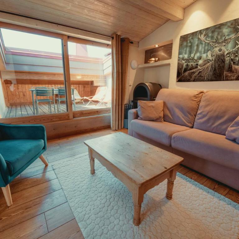 Appartement 71m2 près de Megève, à 200m télécabine la Princesse, local à ski, 2 chambres, parking couvert - Appartement 2 Chambres avec Balcon et Terrasse - 3