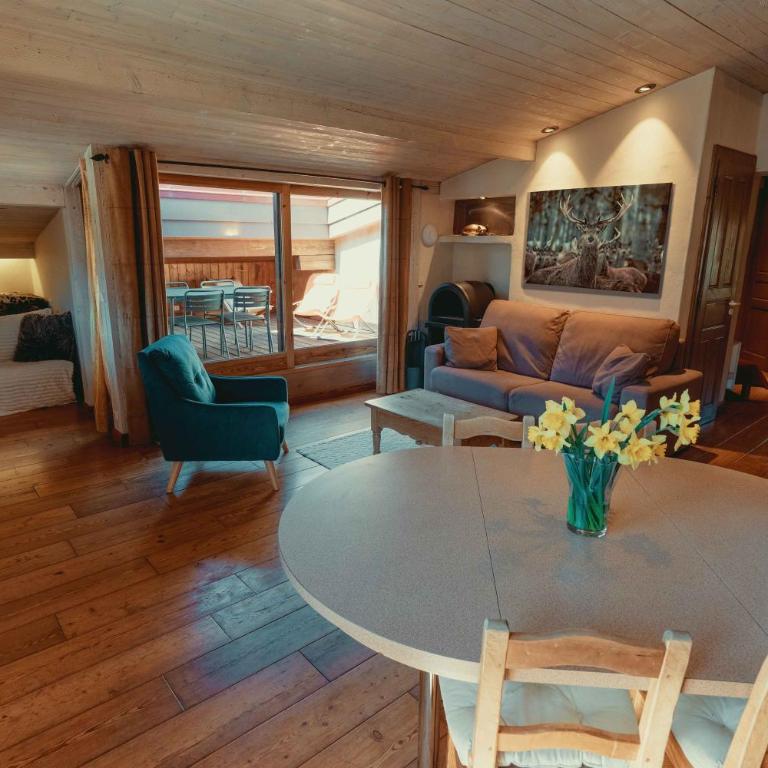 Appartement 71m2 près de Megève, à 200m télécabine la Princesse, local à ski, 2 chambres, parking couvert - Appartement 2 Chambres avec Balcon et Terrasse - 9