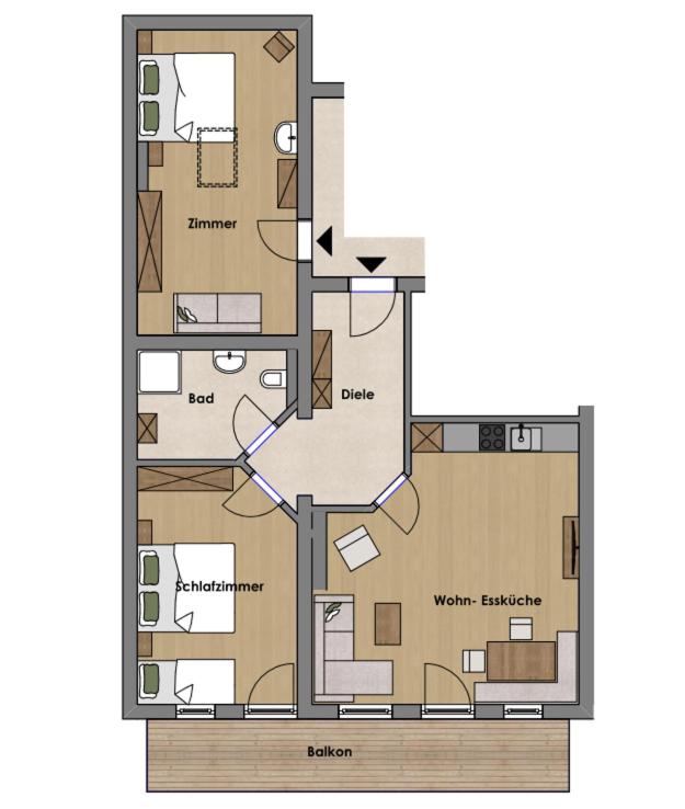 Starbauer - Apartment mit 2 Schlafzimmern und Balkon - 6
