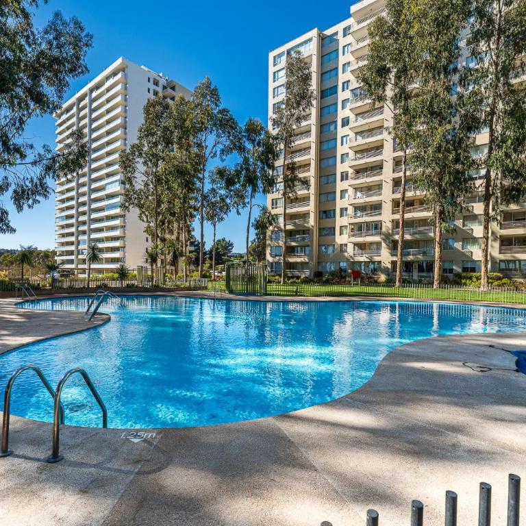 Depto Familiar en Costa Algarrobo con Vista al Mar, Terraza, Piscina - Apartamento de 3 dormitorios - 5