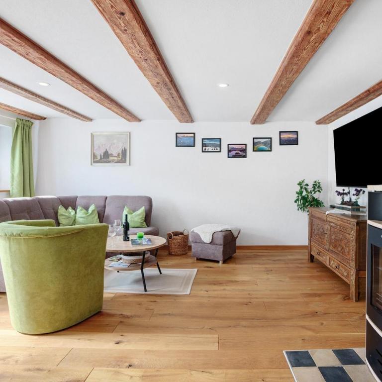 Ferienwohnung Trendelmühle Lautrach - Deluxe-Apartment mit 2 Schlafzimmern und Gartenblick - 3
