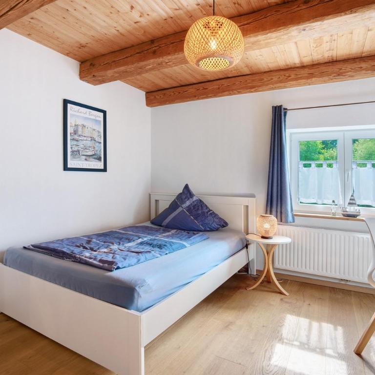 Ferienwohnung Trendelmühle Lautrach - Deluxe-Apartment mit 2 Schlafzimmern und Gartenblick - 16