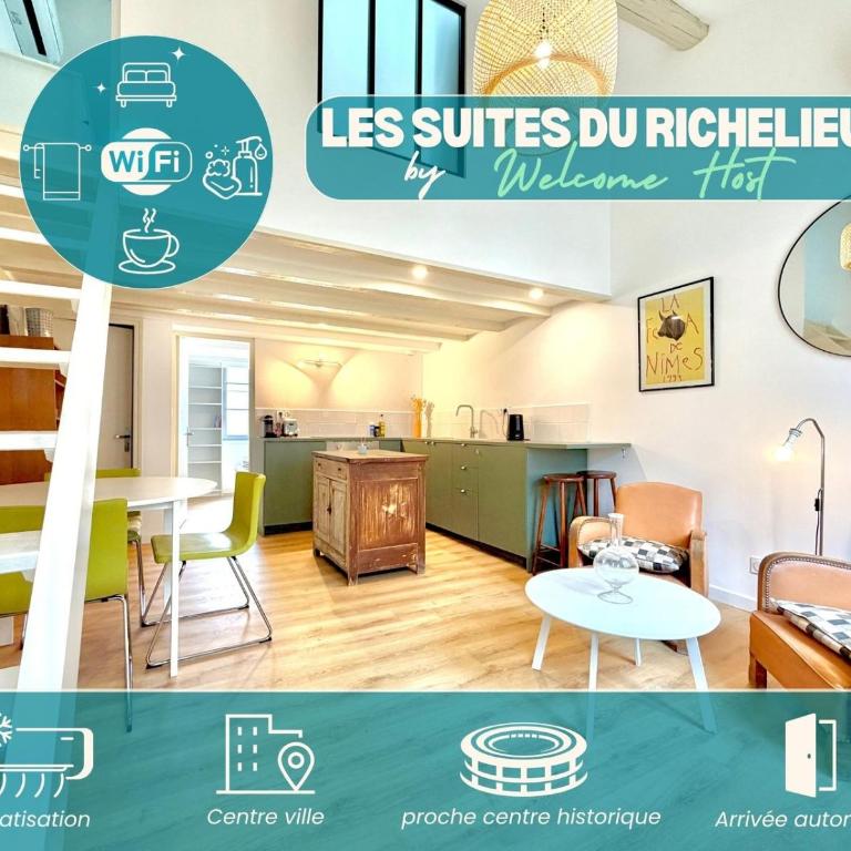 Les Suites du Richelieu, climatisées , 4 pers,à Nîmes - Appartamento con 2 Camere da Letto - 1