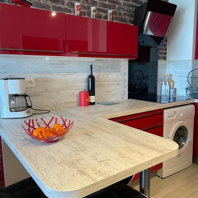 Red Pearl- Piscine, parking privé, Appartement pour 4 personnes tout équipé, plage de Richelieu à 200 mètres - One-Bedroom Apartment - 11
